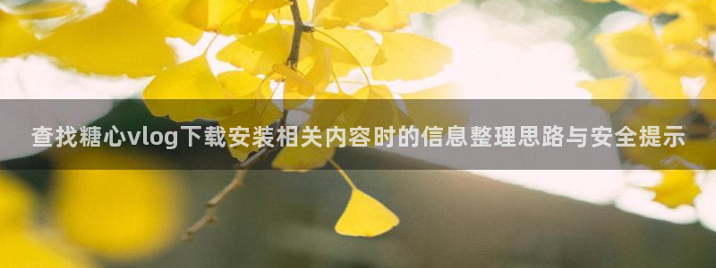 糖心视频在线看：查找糖心vlog下载安装相关内容时的信息整理思路与安全提示